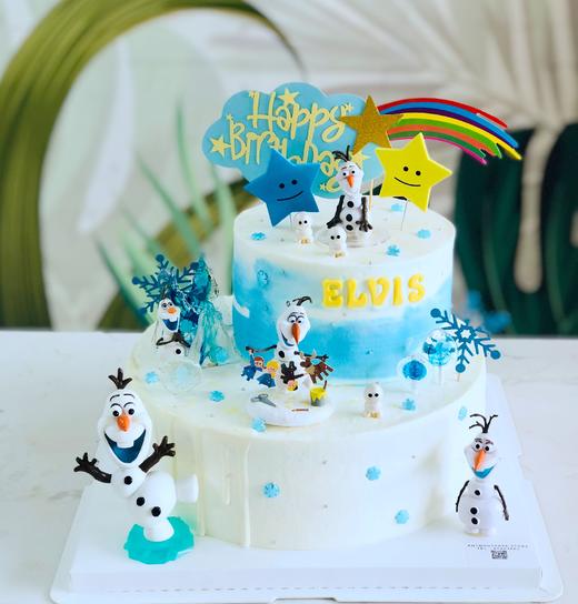 雪宝儿童单层生日蛋糕 商品图0