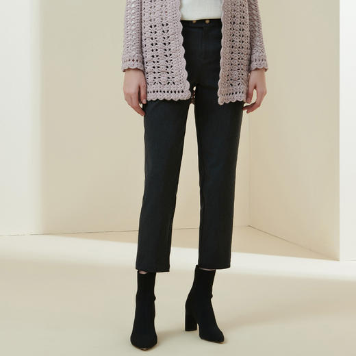 METTE2021年秋冬新品女士休闲九分裤时尚小个子直筒烟管妮子裤 商品图1