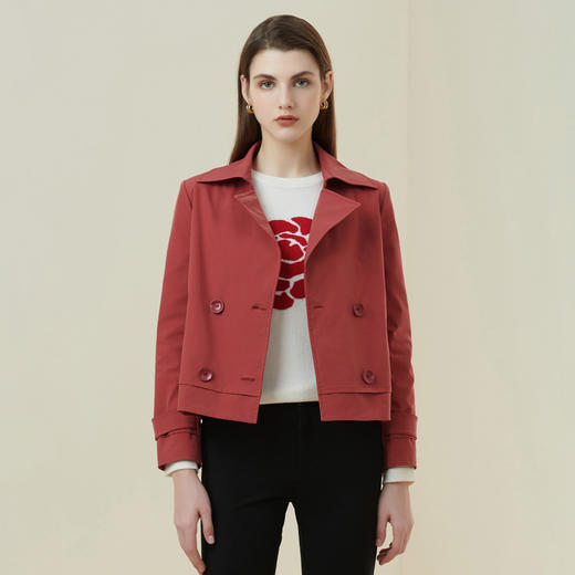 METTE2021年秋冬新品女士短款外套时尚修身长袖小西装通勤上衣 商品图2