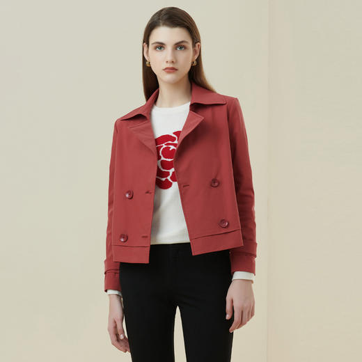 METTE2021年秋冬新品女士短款外套时尚修身长袖小西装通勤上衣 商品图1