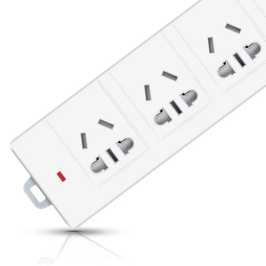 得力延长线插座(3米5插位白)18254 商品图2