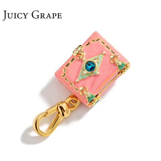 Juicy Grape正品吊坠 粉色少女心复古笔记本项坠女时尚可开挂坠潮 商品图1