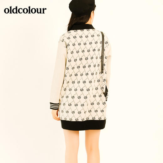 oldcolour秋季时尚玩味图案休闲气质中长款针织连衣裙M33106352 商品图2