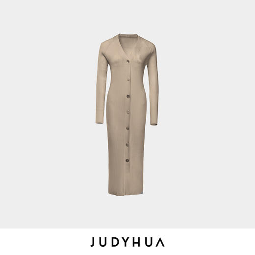 JUDYHUA 极简纹理修身开衫 绞花袖 商品图5