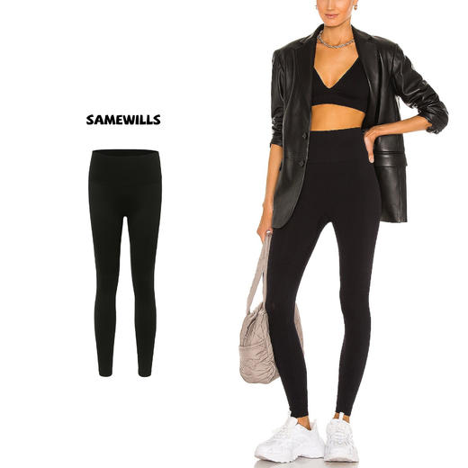 【授权商品】欧美明星同款403一件代发黑色打底裤高弹高腰瑜伽裤九分裤超模裤【214403】 商品图0