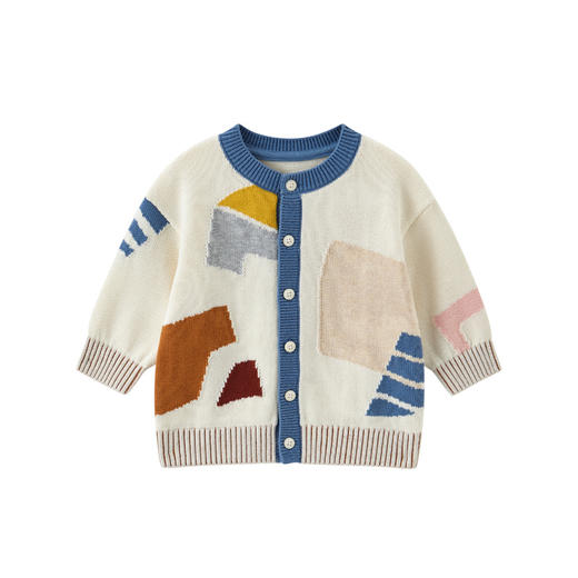 英氏-童衣类（秋）E1英毛短外套奶油白色100CM 商品图4