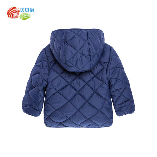 贝贝怡男童宝宝秋冬夹棉加厚保暖连帽外套 商品图8