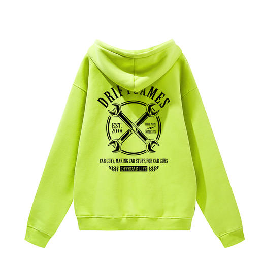 2021秋冬新款抓绒带帽休闲欧美机车范 NMT-1693潮流落肩宽松卫衣 商品图7