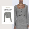 【授权商品】816法式方领系扣秋冬针织衫气质通勤短款羊毛开衫毛衣新【203816】 商品缩略图1