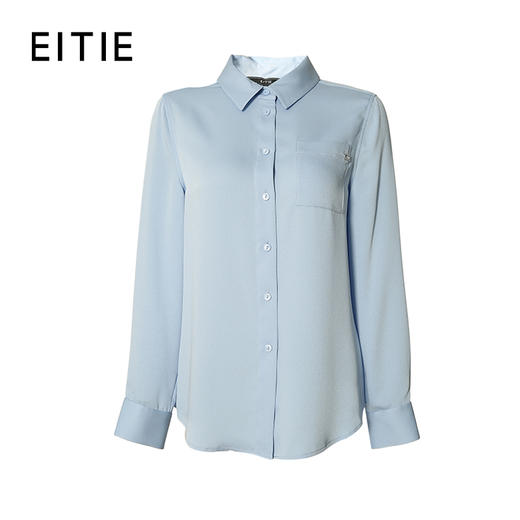 EITIE爱特爱秋季新款时尚大方修身显瘦通勤衬衫女衬衫6709401 商品图5