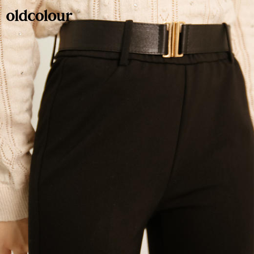 oldcolour秋季修身显瘦百搭小黑裤休闲长裤M32073220 商品图2