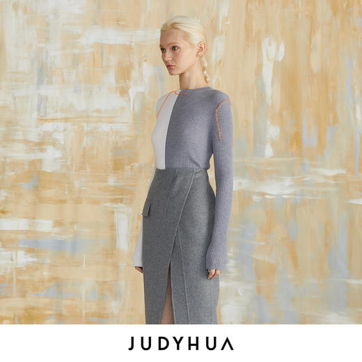 JUDYHUA 手工缝线拼色针织 商品图4