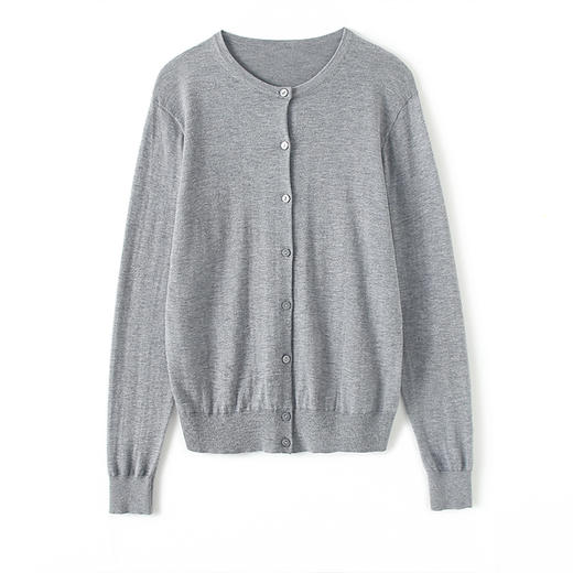 HeyDress针织开衫百搭长袖圆领外搭针织衫气质上衣毛衣外套 商品图4