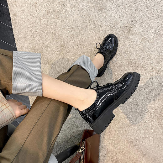 ZHR厚底女职业鞋通勤鞋英伦小皮鞋子女乐福鞋女单鞋女鞋 商品图7