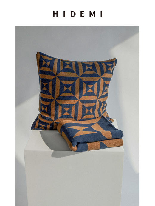 HIDEMI几何设计感印花披肩/毛毯 商品图6