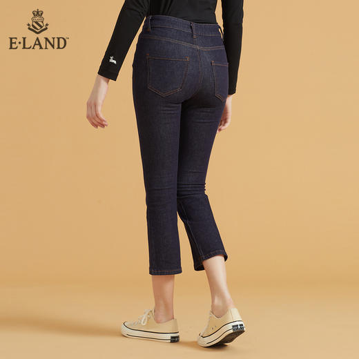 衣恋时尚复古直筒休闲牛仔裤EETJB49C8M 商品图2