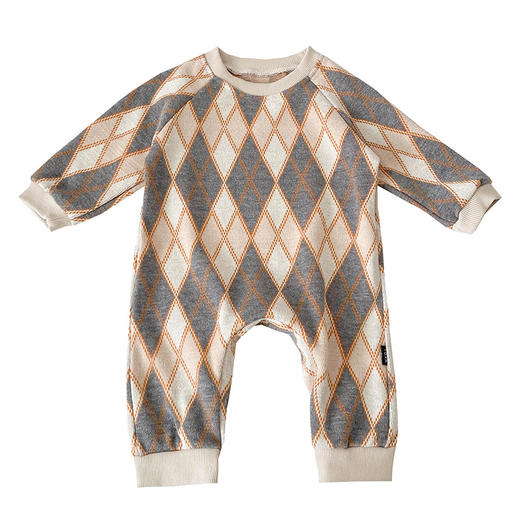 ins婴童韩版爬服秋婴儿针织印花连体衣男女宝宝春秋外出哈衣秋装 商品图4