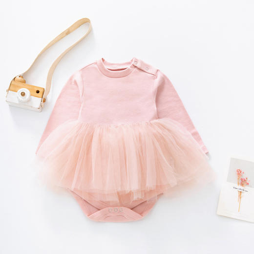 新生儿衣服婴儿连体衣春秋新款小公主宝宝三角哈衣爬服长袖包屁衣 商品图1