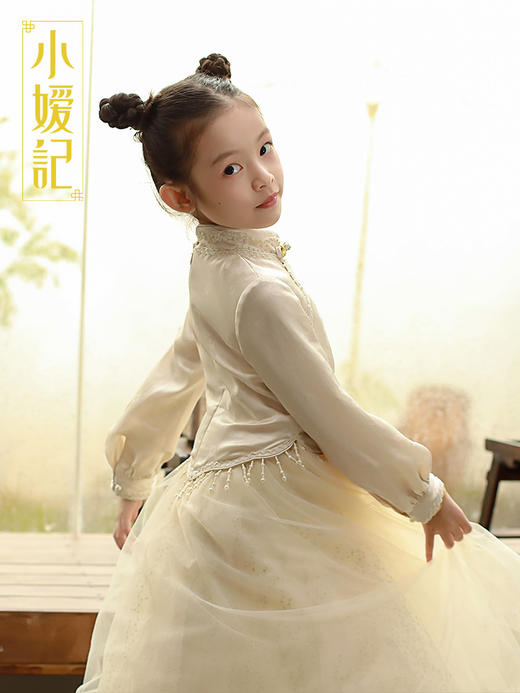 【非质量问题不退换】国潮中国风新中式高端童装洋气连衣裙-昆山玉 商品图1