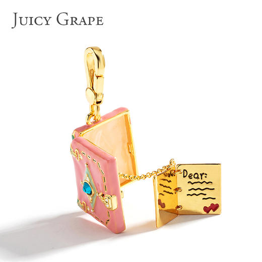 Juicy Grape正品吊坠 粉色少女心复古笔记本项坠女时尚可开挂坠潮 商品图3