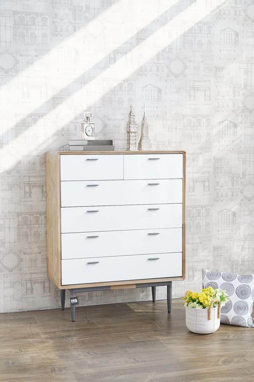 NS家居nsfurniture进口实木六斗柜NSCB-ALB WHT B03 商品图8