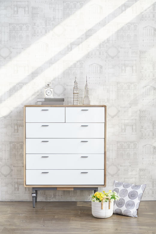 NS家居nsfurniture进口实木六斗柜NSCB-ALB WHT B03 商品图7