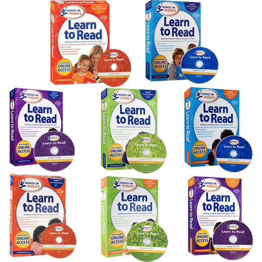 儿童英语自然拼读迷上语音系列1-8级 英文原版教材 Hooked on Phonics Learn to Read Level 12345678册 儿童语音学习阅读进口书 商品图2