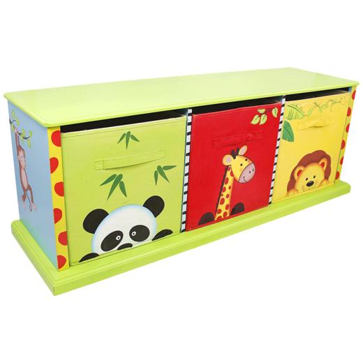 teamson纷朵奇儿童收纳柜衣柜三格布柜简易落地储物柜家用置物柜 商品图2