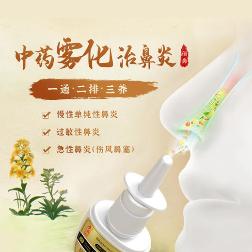 养无极倍鼻鼻宁喷雾剂10ml*3瓶/盒过敏性急性鼻炎中草药鼻塞流涕 商品图3