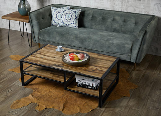 NS家居nsfurniture家居客厅进口铁艺实木复合茶几NSCT-ELE L06 商品图6