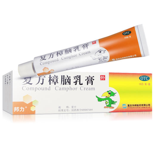 邦力 复方樟脑乳膏10g*1支/盒 虫咬皮炎湿疹瘙痒症肩胛酸痛肌肉痛 商品图0