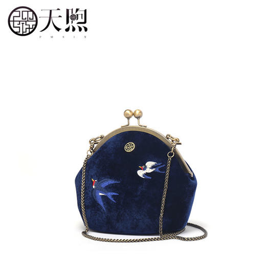 迷你刺绣复古链条单肩包 商品图0