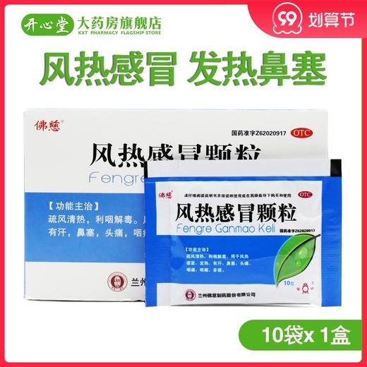 佛慈风热感冒颗粒10g*10袋 风热感冒发热鼻塞头痛咽痛咳嗽 商品图0