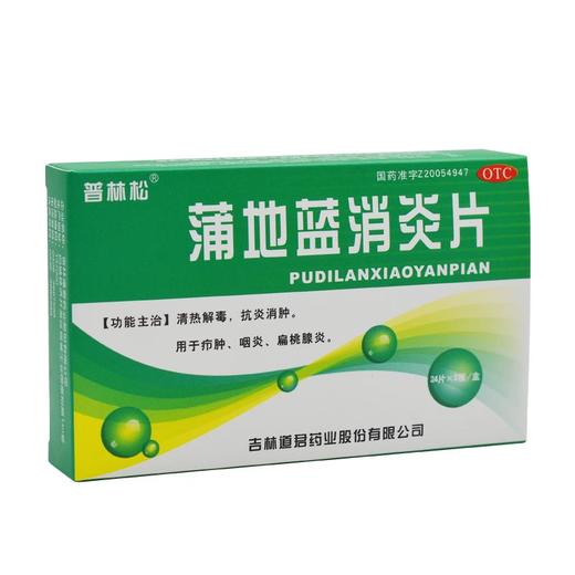 普林松蒲地蓝消炎片48片咽炎扁桃腺炎疖肿咽痛疖肿咽喉疼痛 商品图1