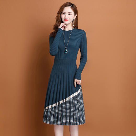 针织连衣裙小个子气质百搭韩版修身显瘦毛衣裙子 JY2960 商品图3