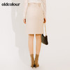 oldcolour秋季包臀显瘦休闲复古OL气质单排扣中裙M34062424 商品缩略图2