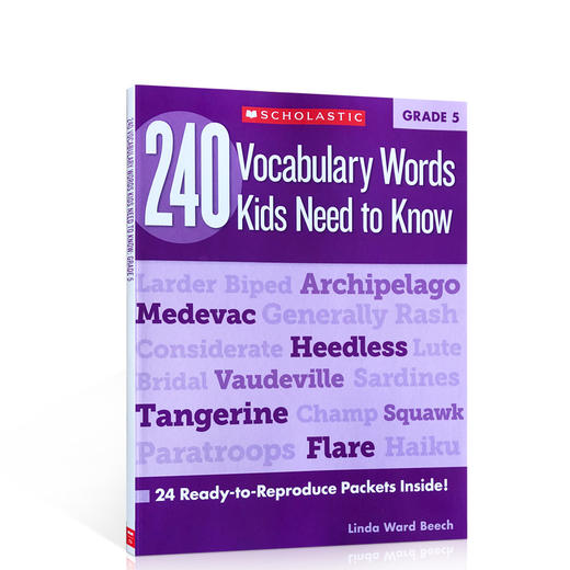 Scholastic学乐 240 Vocabulary Words Kids Need to Know:孩子需要知道的240个单词 小学生家庭作业英文原版书 练习词汇 商品图4