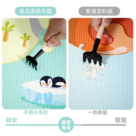 布艺180*203*2cm曼龙宝宝布面加厚xpe 无毒无味爬爬垫儿童地垫 商品图1