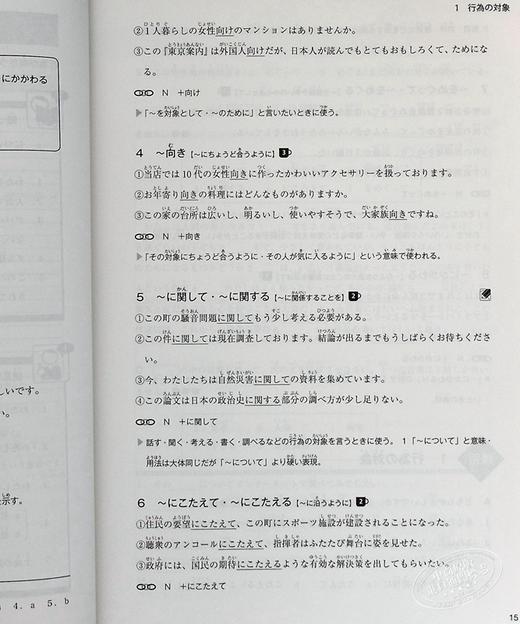 预售 【中商原版】日语句型地道表达500例网罗N1-N3重要表现 如何使用日语表达句型500日文原版 どんなときどう使う日本語表現文型500 商品图6