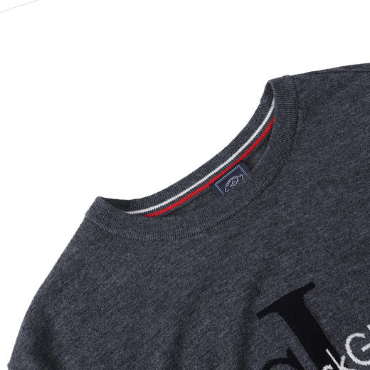 GOOD LUCK /德鲨绵羊毛混纺时尚提花圆领休闲羊毛衫F283215 商品图10