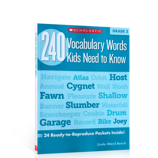 Scholastic学乐 240 Vocabulary Words Kids Need to Know:孩子需要知道的240个单词 小学生家庭作业英文原版书 练习词汇 商品图2