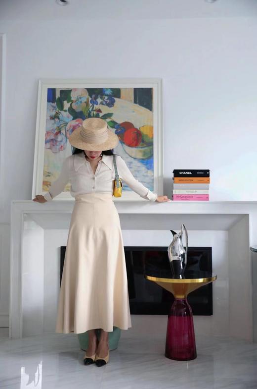 纯露节¥999送·日系精品·日本爆火复古长款皮裙·橄榄绿/杏白bjc 商品图5