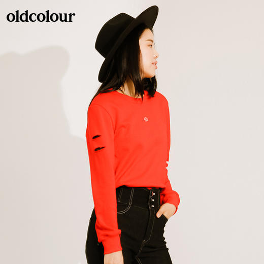oldcolour秋季百搭纯棉长袖卫衣T恤M34023408 商品图4