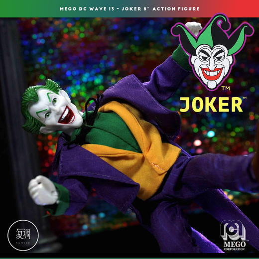 现货 Mego DC Joker 小丑 8英寸 可动人偶 摆件 潮流玩具 商品图0
