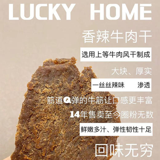 幸运小筑 | 香辣牛肉干 160g 商品图1