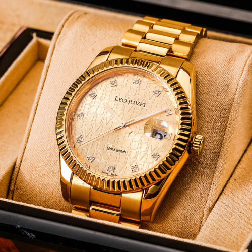 leojuvet纵横四海男士钻石金表货号132421