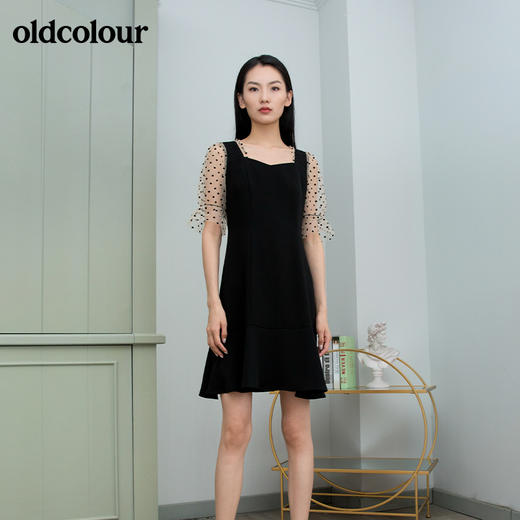 oldcolour欧珂秋季波点泡泡袖短袖连衣裙GM31101807 商品图2