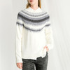 Famecoco范可儿提花毛衣女士秋冬复古圆领长袖上衣F218DB013 商品缩略图3