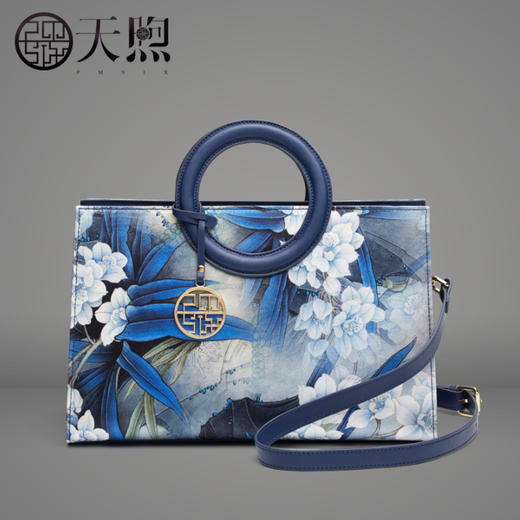 桑蚕丝绸中国风女士手提包印花时尚单肩包旗袍包 商品图0