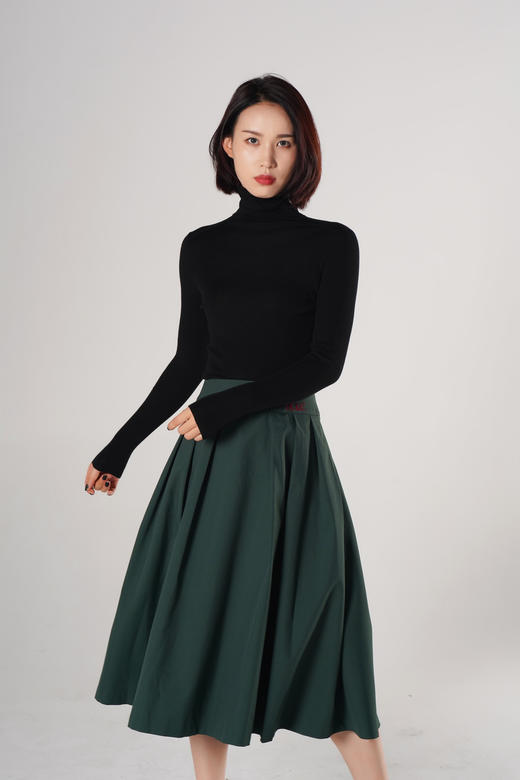 【双11内购】臣禾【100%美丽诺羊毛】【堆堆领羊毛衫】打底衫针织衫百搭T204090410 商品图5